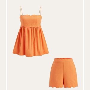 Commense Orange Women Shorts